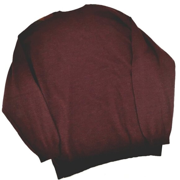 Tricots St Raphael Men's L Red Merino Wool Sweater - Picture 7 of 9